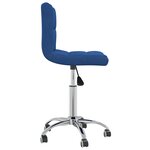 vidaXL Chaise pivotante de bureau Bleu Tissu