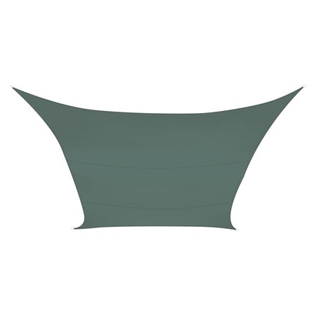 Perel Voile d'ombrage carrée 3 6 m Gris vert