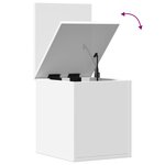 vidaXL Boîte de rangement blanc 30x35x35 cm bois d'ingénierie