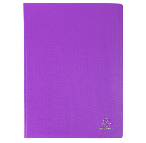 Protège-documents En Polypropylène 5/10e Opak Pochettes Cristal 80 Vues - A4 - Violet - X 10 - Exacompta
