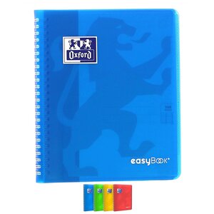 Cahier Spirale EASYBOOK 17x22cm 160p 90g Grands Carreaux Coloris Aléatoire OXFORD