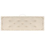 vidaXL Coussins de plancher de palette 5 Pièces Beige Coton