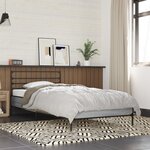 vidaXL Cadre de lit sonoma gris 90x200 cm bois d'ingénierie et métal