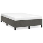 vidaXL Cadre de lit gris foncé 120x190 cm velours