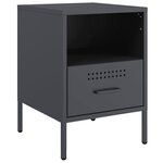 vidaXL Tables de chevet 2 Pièces anthracite 36x39x50 5 cm