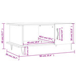 vidaXL Table basse blanc 90x50x40 cm bois d'ingénierie