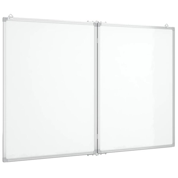 vidaXL Tableau blanc magnétique pliable 120x100x1 7 cm aluminium