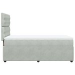 vidaXL Sommier à lattes de lit et matelas Gris clair 100x200cm Velours