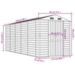 vidaXL Abri de jardin marron clair 191x470x198 cm acier galvanisé
