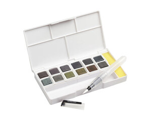 DERWENT - GRAPHITINT - palette 12 1/2godets graphite+pigments aquarel