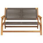 vidaXL Banc de jardin Gris 76x122x73 cm en bois massif d'acacia