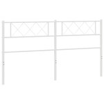 vidaXL Tête de lit métal blanc 180 cm