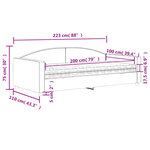 vidaXL Lit de jour avec matelas gris foncé 100x200 cm tissu