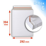 Lot de 1000 enveloppes carton b-box 6 blanc format 292x374 mm