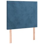 vidaXL Cadre de lit avec tête de lit Bleu foncé 120x200 cm Velours