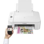 Imprimante jet d'encre multifonction canon pixma ts3151 wifi blanc