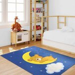 Tapis enfant CLAIR DE LUNE 80 x 150 cm - Bleu