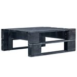 vidaXL Salon de jardin palette 4 Pièces et coussins pin imprégné de noir