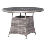 vidaXL Jeu à dîner de jardin 7 Pièces Résine tressée Anthracite et gris