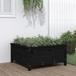 vidaXL Jardinière noir 82 5x82 5x39 cm bois massif de pin