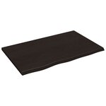 vidaXL Dessus de bureau marron foncé 80x50x2 cm bois chêne traité