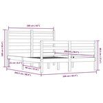 vidaXL Cadre de lit sans matelas bois massif de pin 160x200 cm