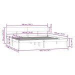 vidaXL Cadre de lit bois de pin massif 180x200 cm super king