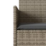 vidaXL Canapé de jardin 2 places avec table et coussins résine tressée