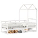 vidaXL Lit de jour avec toit blanc 80x200 cm bois de pin massif