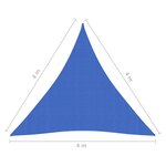 vidaXL Voile d'ombrage 160 g/m² Bleu 4x4x4 m PEHD