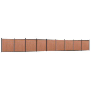 vidaXL Panneau de clôture marron 1564x186 cm WPC