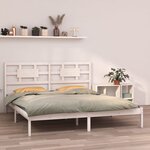 vidaXL Cadre de lit Blanc Bois massif 160x200 cm