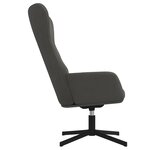 vidaXL Chaise de relaxation Gris foncé Velours