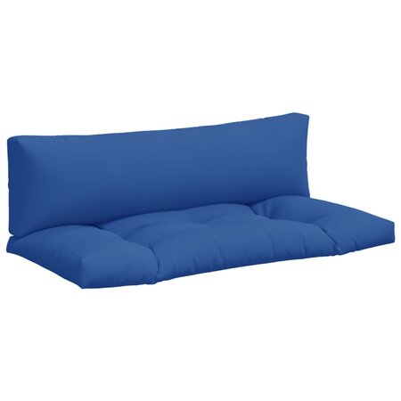 vidaXL Coussins de palette lot de 2 bleu royal tissu