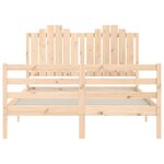 vidaXL Cadre de lit avec tête de lit 140x190 cm bois massif
