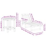 Ensemble de salon de jardin vidaXL 3 pièces blanc HDPE
