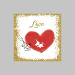 Carte simple licorne love cœur