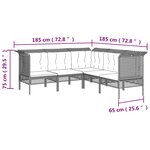 vidaXL Salon de jardin 11 Pièces avec coussins Gris Résine tressée