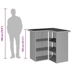 vidaXL Ensemble de bar de jardin 5 Pièces avec coussins gris poly rotin