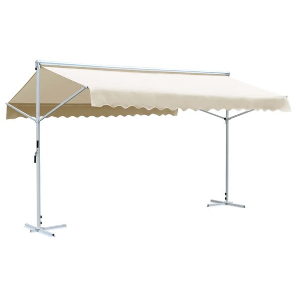 vidaXL Auvent sur pied 500 x 300 cm Crème
