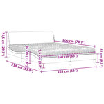 vidaXL Lit avec matelas gris foncé 160x200 cm velours