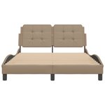 vidaXL Cadre de lit avec tête de lit Cappuccino 120x200 cm Similicuir