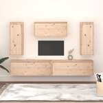 vidaXL Meubles TV 5 Pièces Bois massif de pin