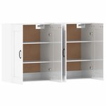 vidaXL Armoires murales 2 Pièces blanc brillant bois d'ingénierie