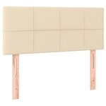 vidaXL Sommier à lattes de lit avec matelas Crème 100x200 cm Tissu