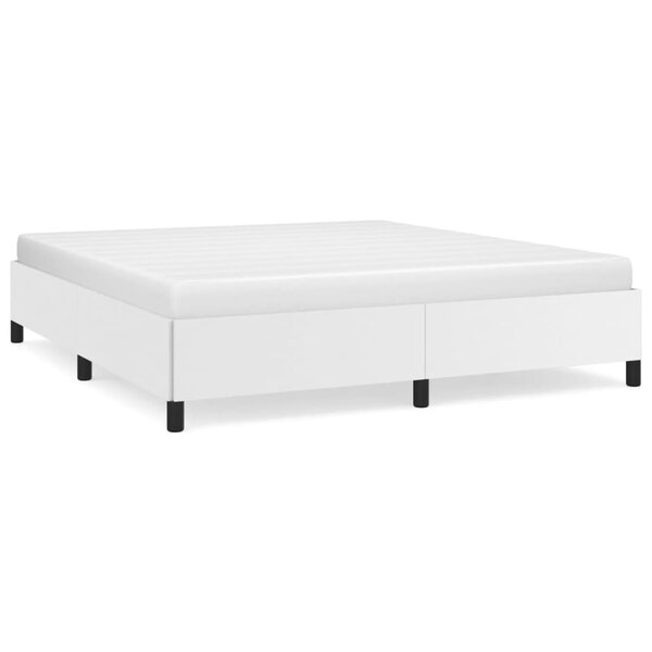 vidaXL Cadre de lit Blanc 180x200 cm Similicuir
