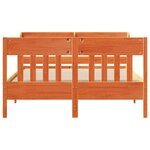 vidaXL Cadre de lit sans matelas cire marron 120x200cm bois pin massif