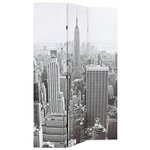 vidaXL Cloison de séparation pliable 120x170 cm New York Noir et blanc
