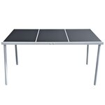 vidaXL Table de jardin 150x90x74 cm Noir Acier