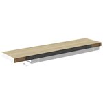 vidaXL Étagères flottantes 4 Pièces Chêne et blanc 90x23 5x3 8 cm MDF
